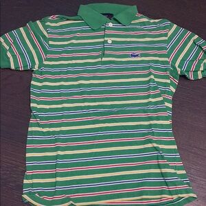 VINTAGE ZOD Lacoste Green and Yellow Polo Shirt Sporty Knit Top